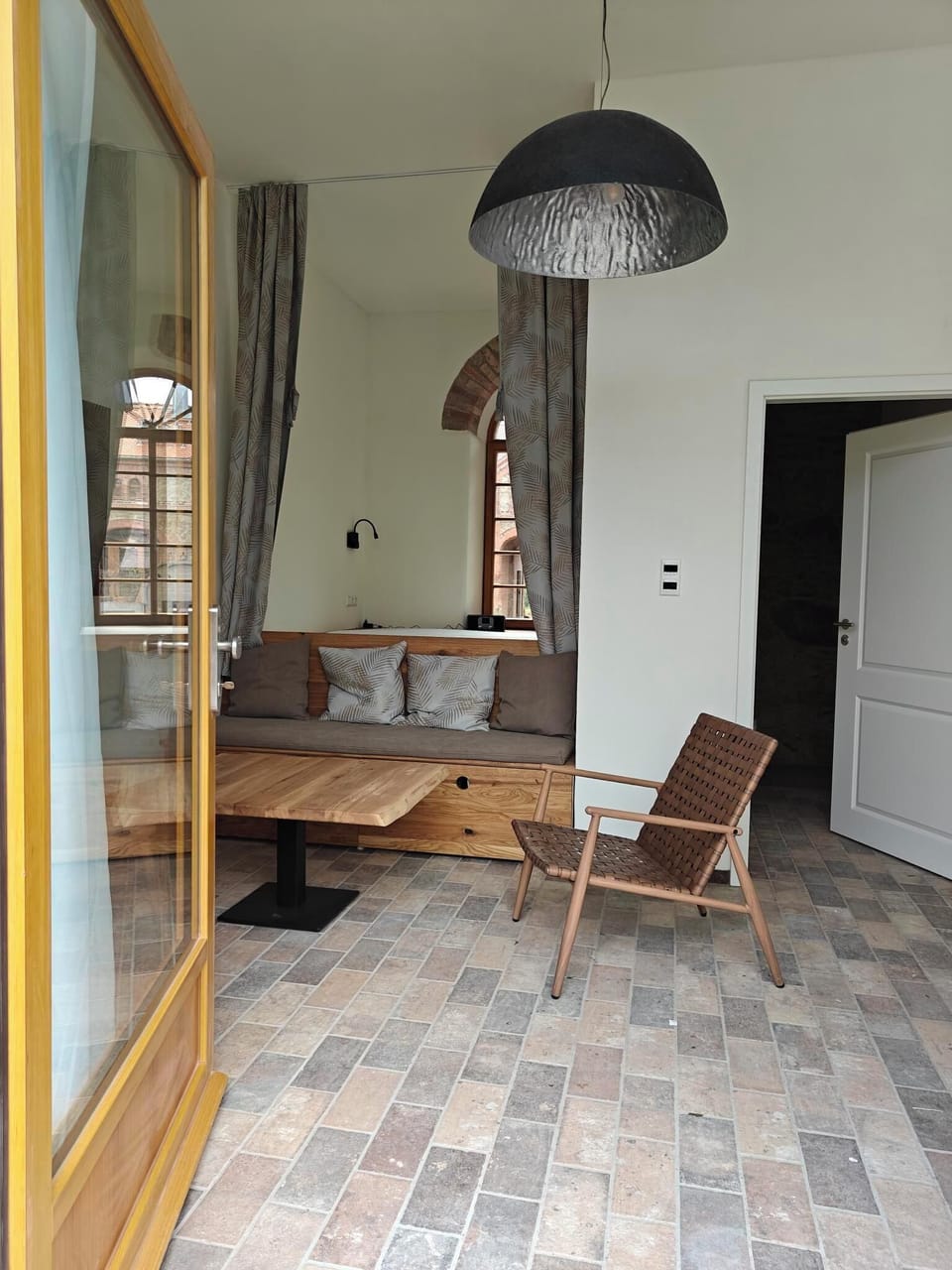 Luxury Studio Suite, Garden View | Living area | 55-inch flat-screen TV with digital channels, heated floors