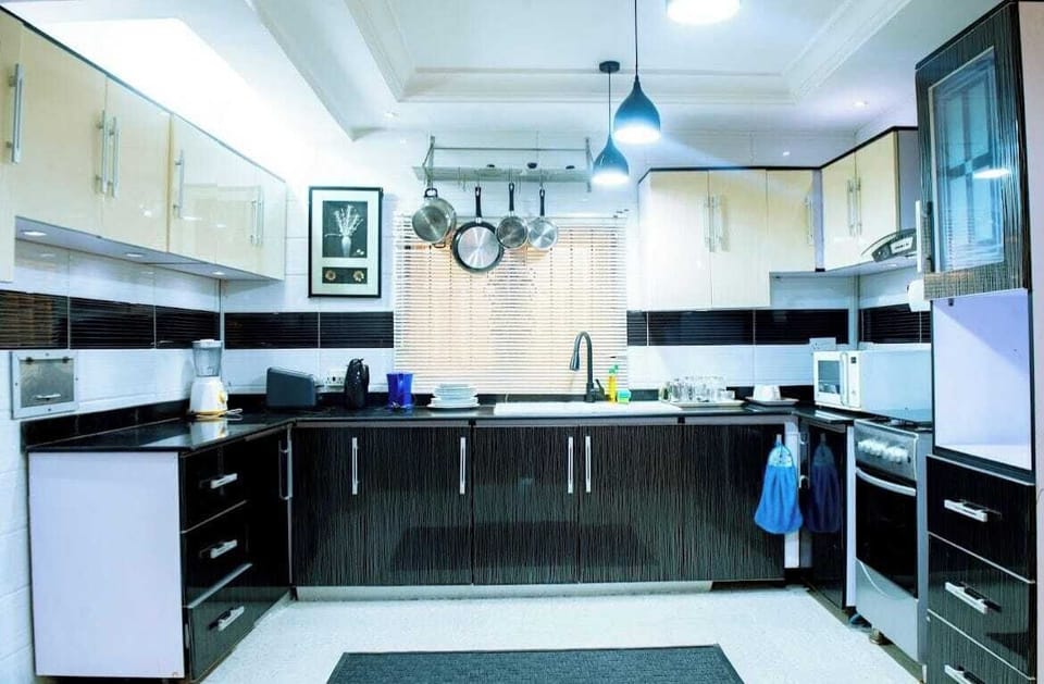 Family Apartment, Balcony, City View | Private kitchen | Fridge, microwave, oven, stovetop