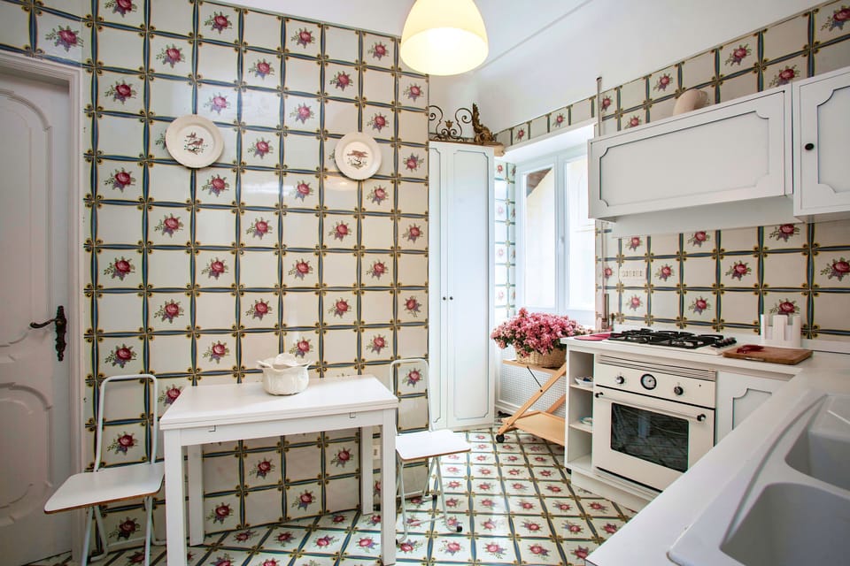 Design Apartment, 2 Bedrooms, Air conditioning, Sea View | Private kitchen | Dishwasher, electric kettle, cookware/dishes/utensils, cleaning supplies