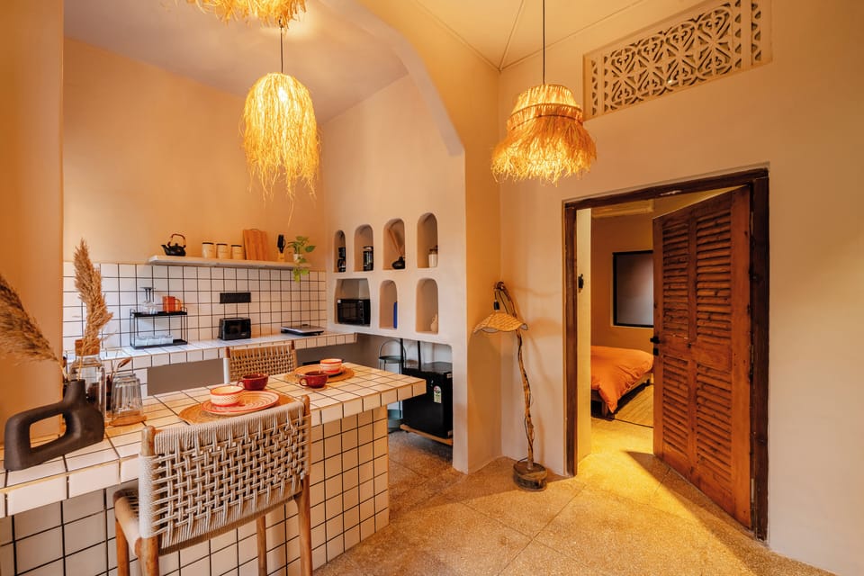 Luxury Apartment, Garden View | Private kitchen | Mini-fridge, microwave, oven, stovetop