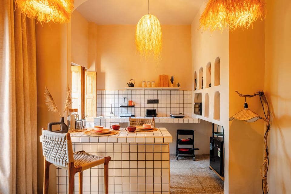 Luxury Apartment, Garden View | Private kitchen | Mini-fridge, microwave, oven, stovetop