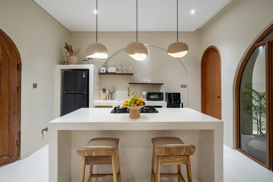 Basic Villa | Private kitchen | Fridge, microwave, stovetop, electric kettle