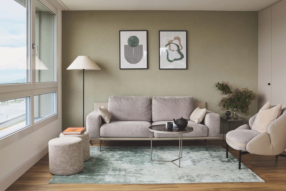 Penthouse, Lake View | Living area | TV