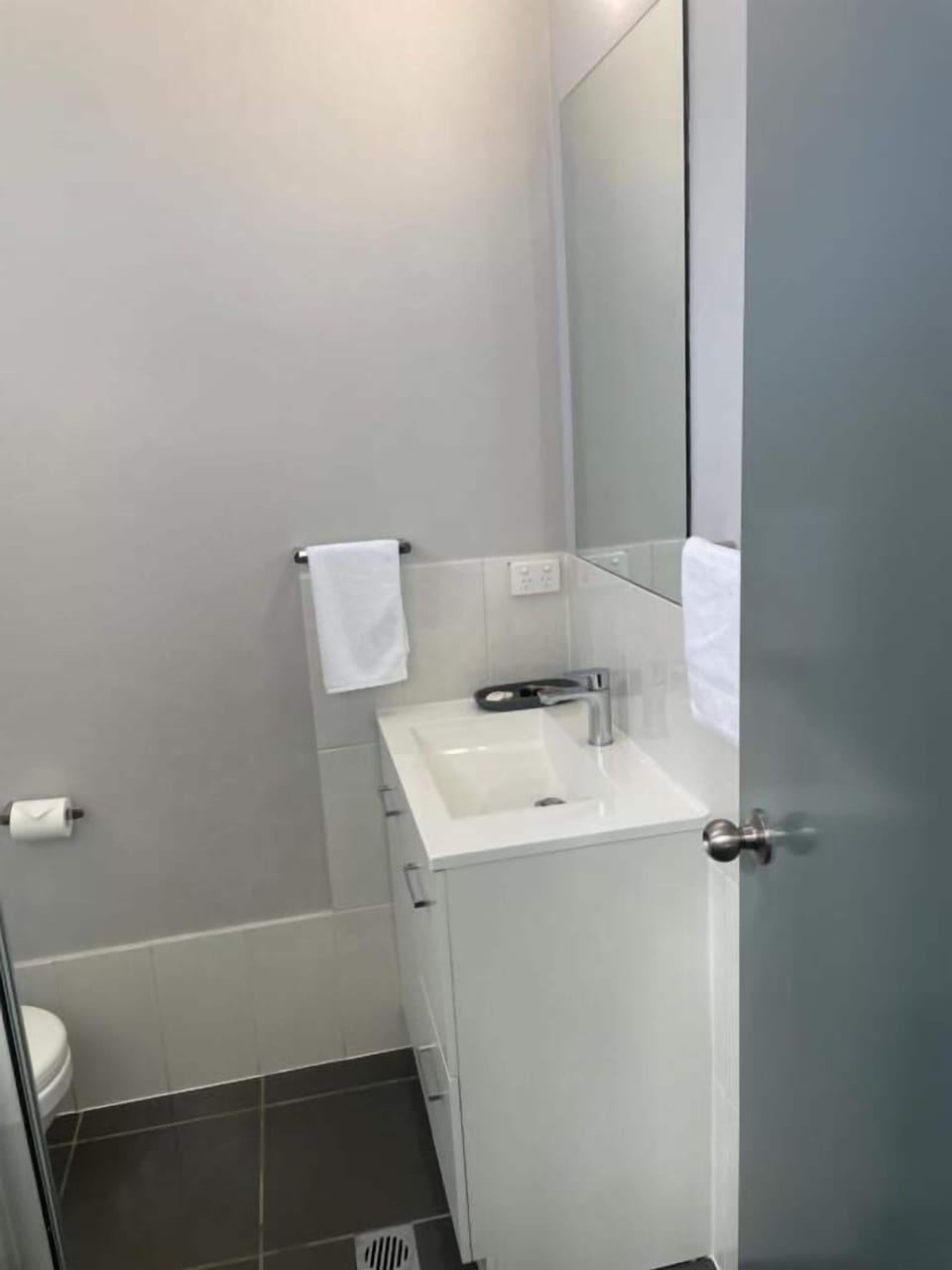 Studio, Courtyard View | Bathroom | Hair dryer, towels