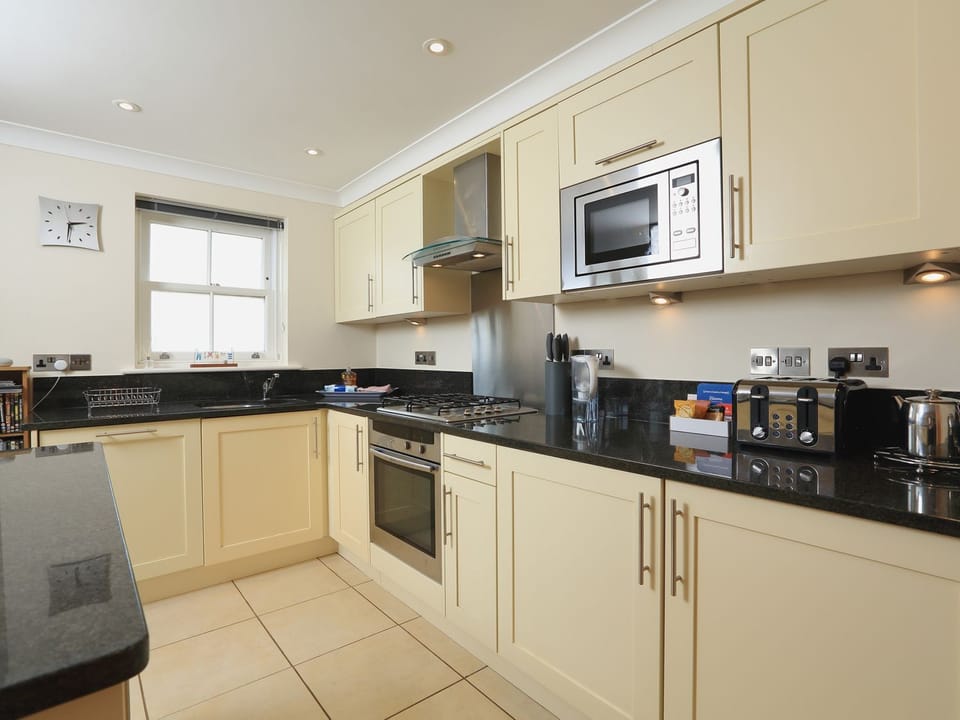 Fridge, microwave, dishwasher, toaster