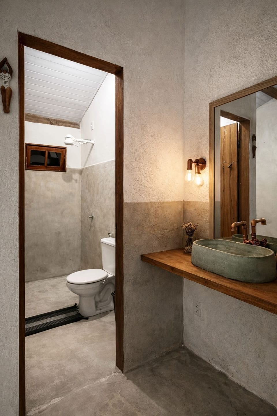 Shower, towels, soap, toilet paper