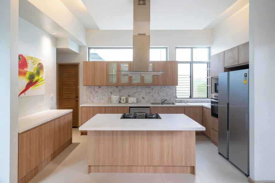 Exclusive Villa, 4 Bedrooms (Mahogany 4BR Pool Villa in BangTao) | Private kitchen | Full-size fridge, microwave, stovetop, toaster