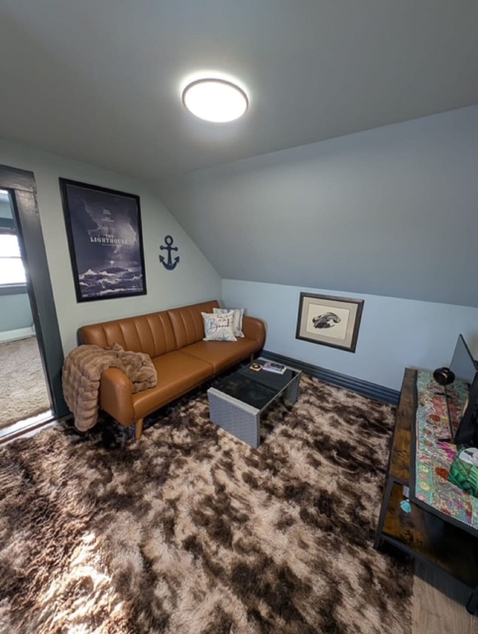 Deluxe Triple Room, 2 Bedrooms, Sea View | Living area | 42-inch Smart TV with digital channels, fireplace, Netflix