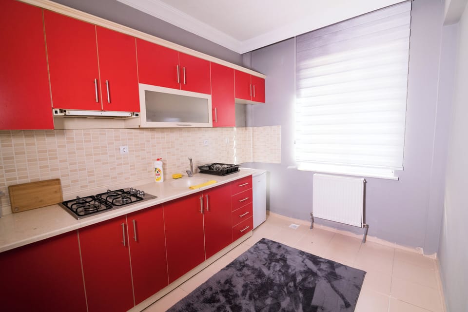 Family Apartment, Balcony, City View | Private kitchen | Mini-fridge, stovetop, cookware/dishes/utensils