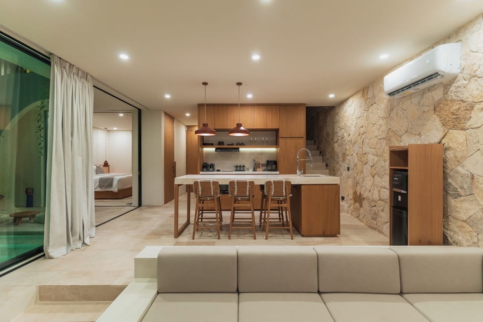 Deluxe Villa, 3 Bedrooms, Private Pool, Pool View | Private kitchen | Fridge, microwave, oven, stovetop