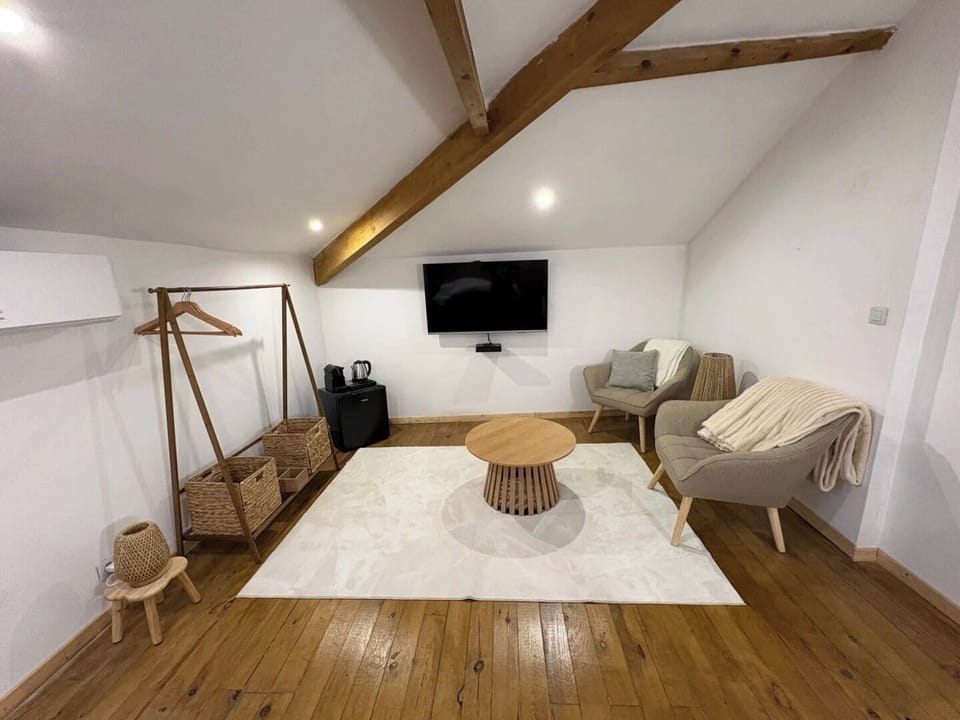 Junior Suite (Suite Marqueze) | Living area | 110-cm Smart TV with cable channels, Netflix, books