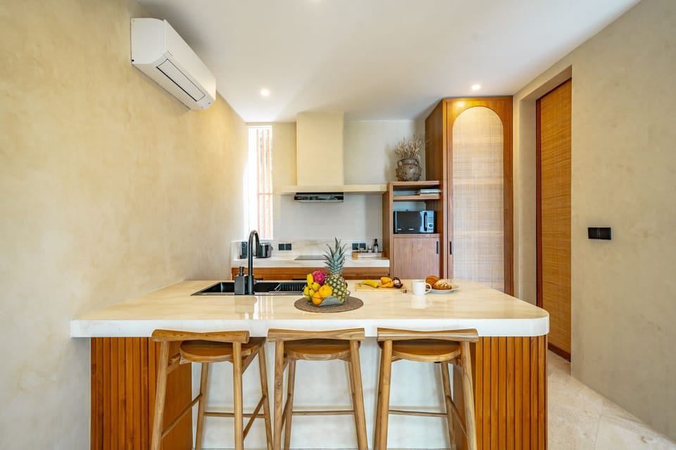 Luxury Villa, 2 Bedrooms, Pool View | Private kitchen | Fridge, microwave, oven, stovetop