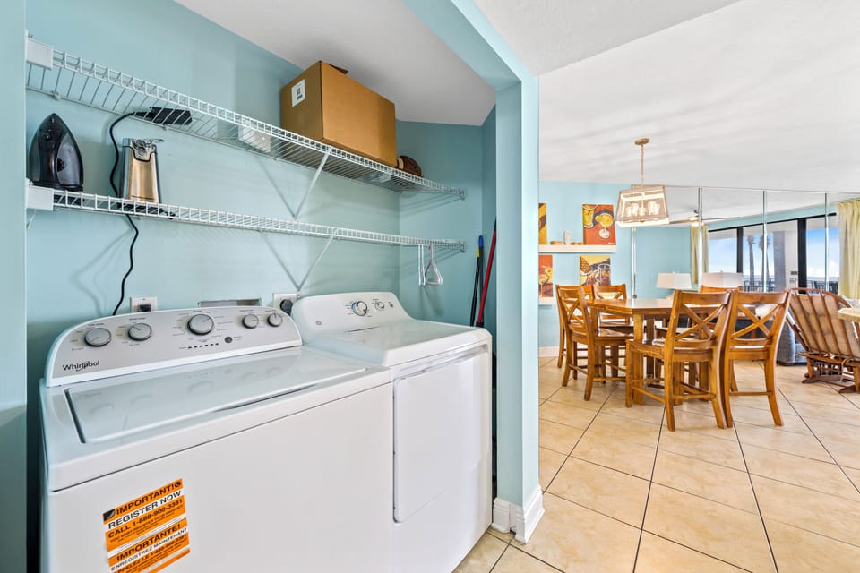Signature Condo, 3 Bedrooms, Balcony, Beach View | Laundry