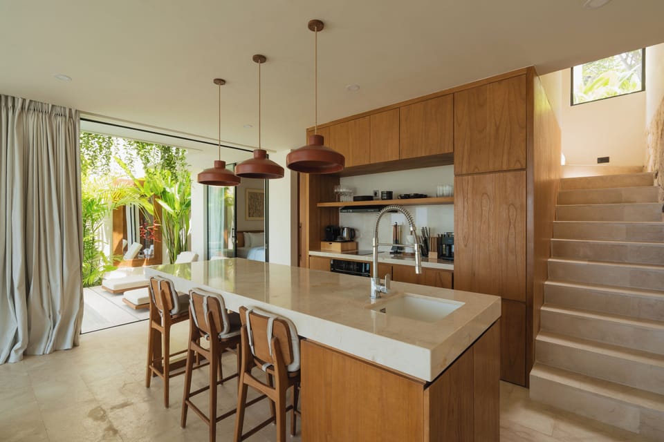 Deluxe Villa, 3 Bedrooms, Private Pool, Pool View | Private kitchen | Coffee/tea maker, microwave, oven, stovetop