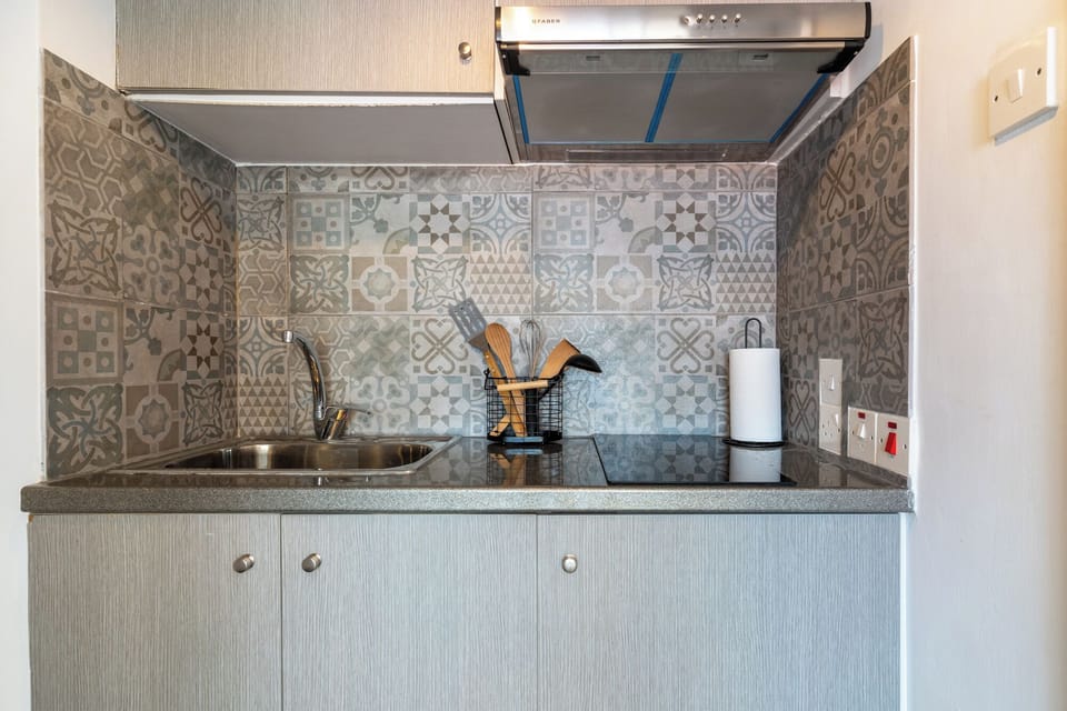 Studio, 1 Double Bed, Kitchenette, City View | Private kitchenette | Coffee/tea maker, mini-fridge, microwave, stovetop