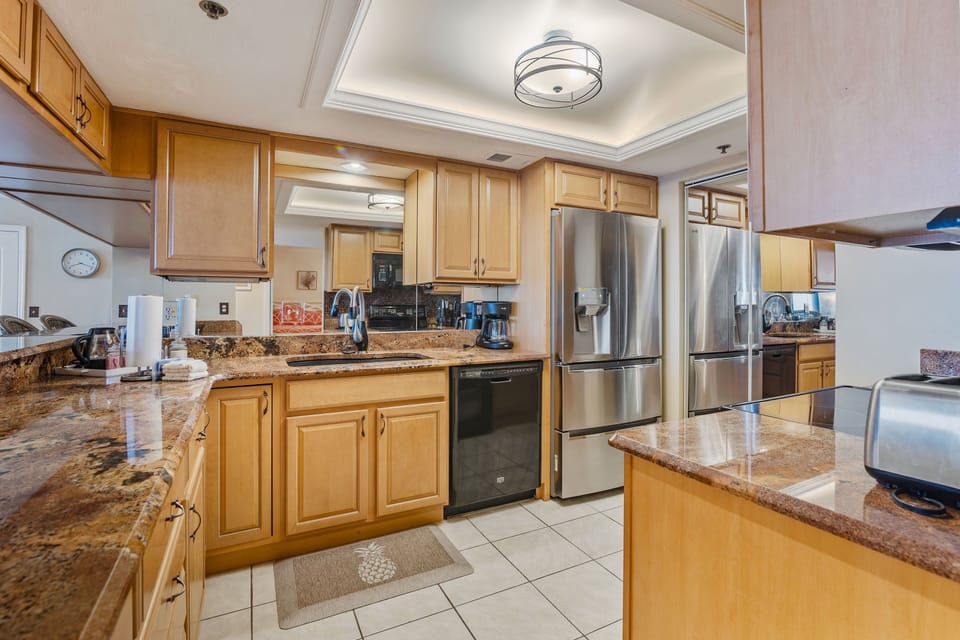 Condo, Multiple Beds, Hot Tub, Ocean View (Daytona Peaceful Paradise 1804) | Private kitchen