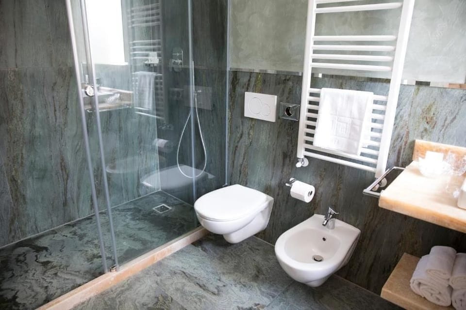 Deluxe Double or Twin Room | Bathroom | Shower, hair dryer, towels, soap