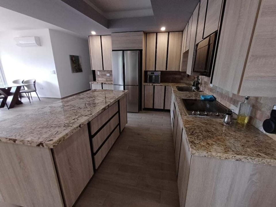 Penthouse, Mountain View | Private kitchen | Full-size fridge, microwave, oven, stovetop