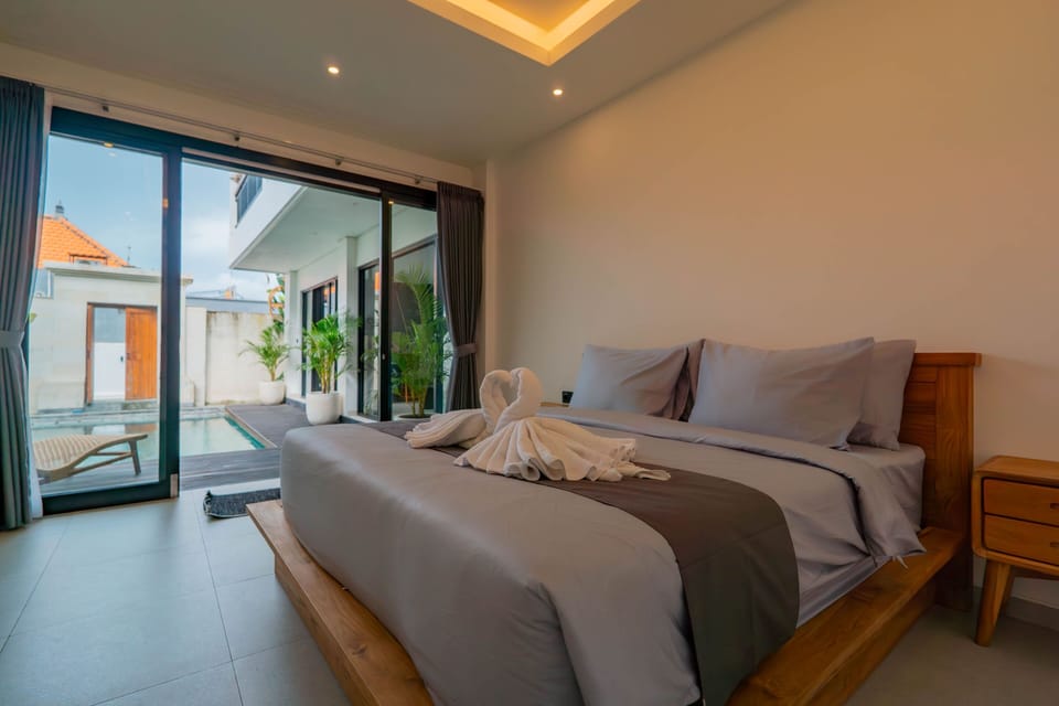 Family Double Room, 2 Bedrooms, Balcony, Pool View | Desk, laptop workspace, free WiFi