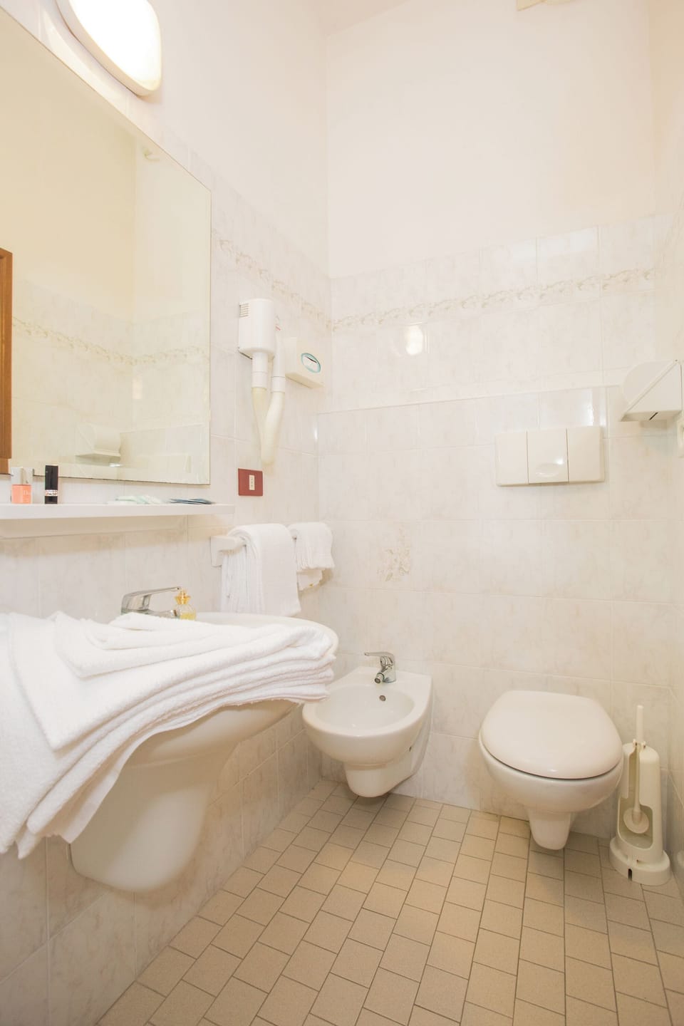 Free toiletries, hair dryer, towels, soap