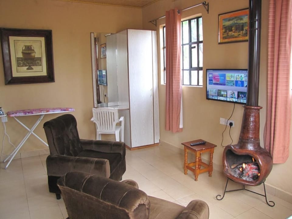 Business Apartment | Living area | 32-inch Smart TV with digital channels