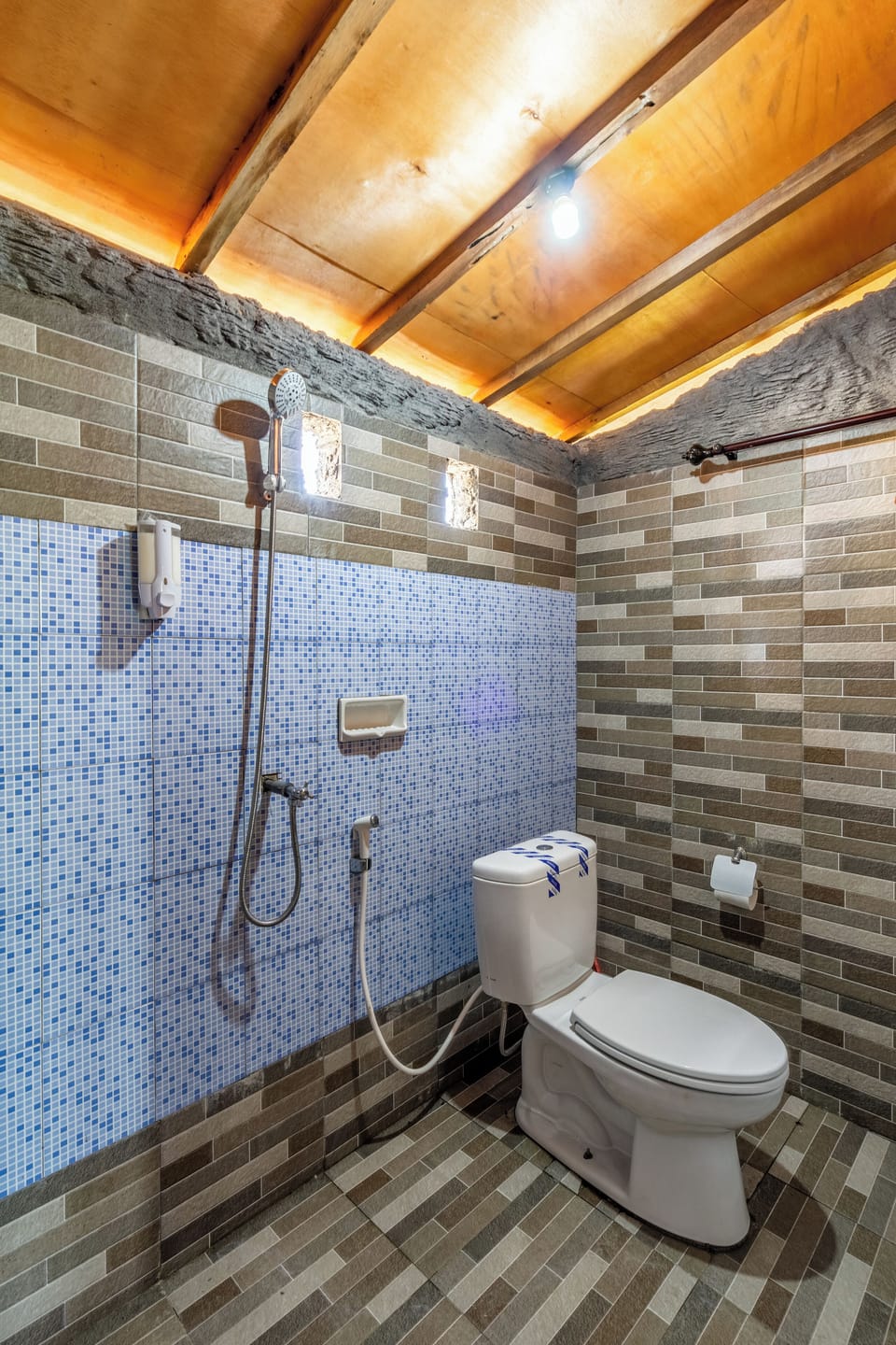 Standard Double Room, Pool View | Bathroom | Shower, free toiletries, hair dryer, towels