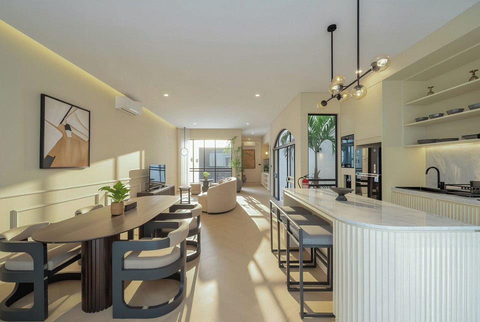 Classic Villa, 2 Bedrooms, Pool View | Living area | Flat-screen TV