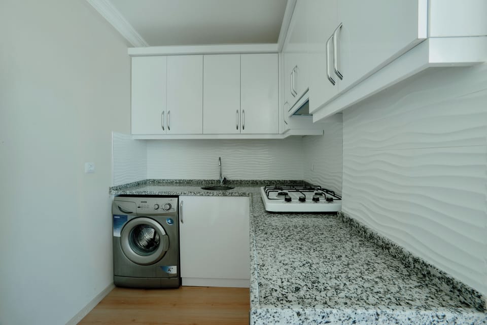Basic Apartment, Sea View | Private kitchen | Full-size fridge