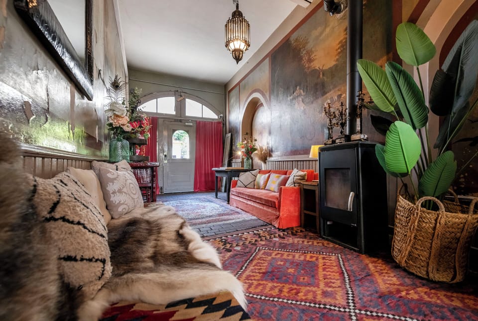 32-inch flat-screen TV with satellite channels