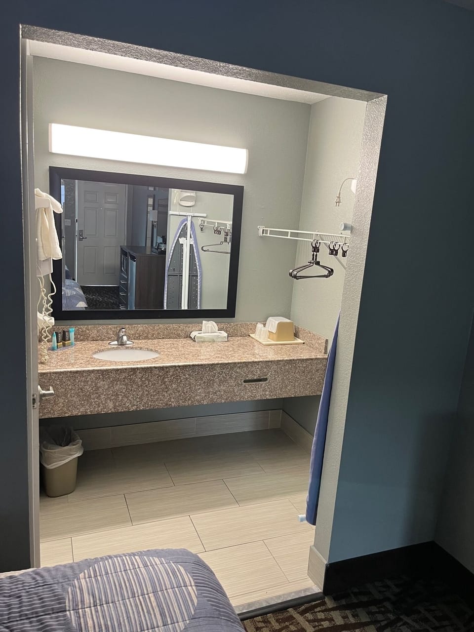 Desk, iron/ironing board, free WiFi, bed sheets