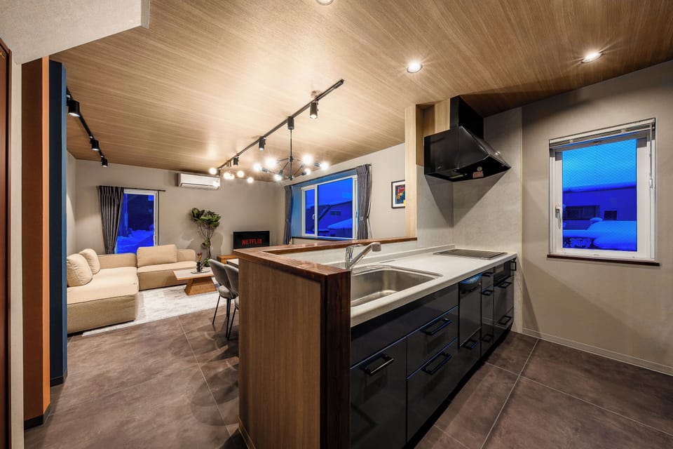 Fridge, microwave, stovetop, rice cooker