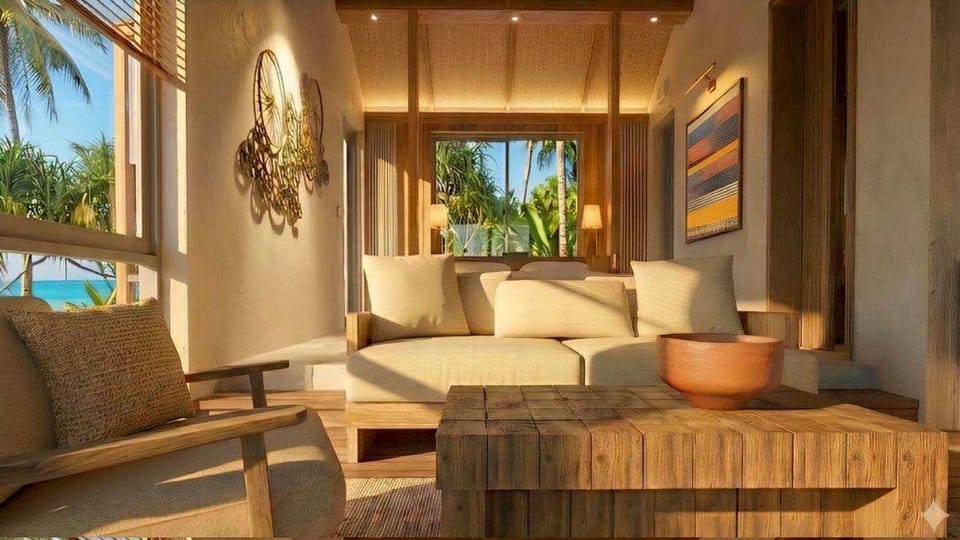 Ocean Front Pool Villa | Premium bedding, in-room safe, laptop workspace, free WiFi