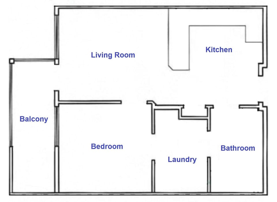 Luxury Condo, 1 Queen Bed with Sofa bed, City View | Floor plan