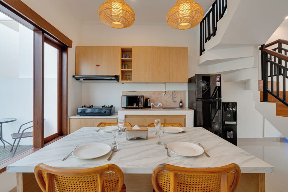 Villa, Balcony, Pool View | Private kitchen | Electric kettle