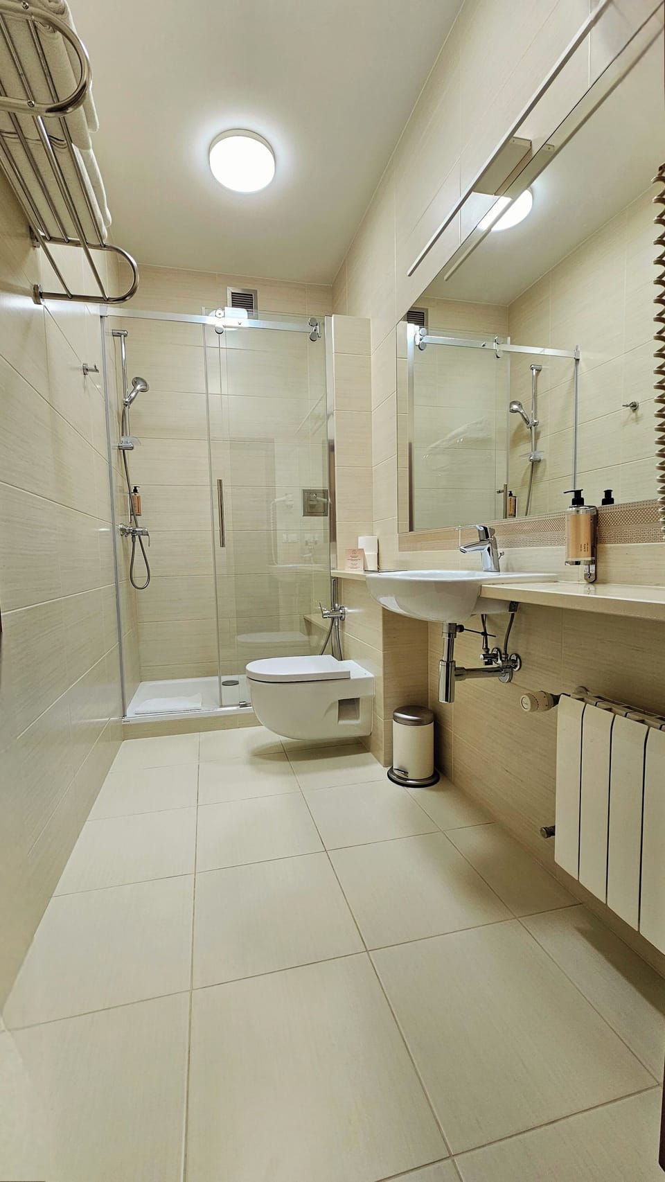 Bathroom | Shower, hair dryer, towels, soap