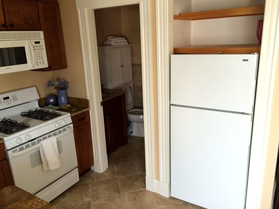 Premier Suite, 1 King Bed | Private kitchen | Mini-fridge, coffee/tea maker, highchair