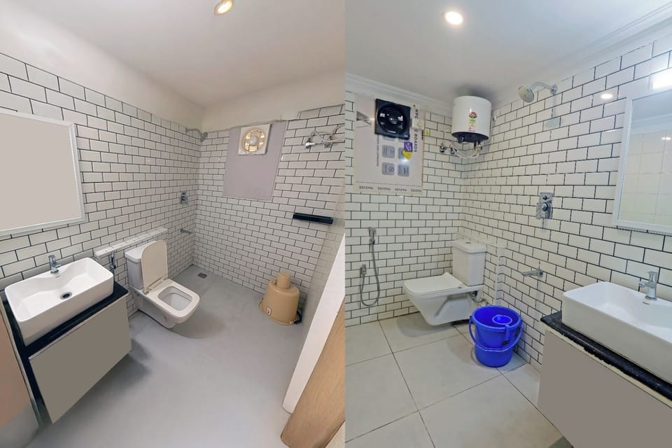 Deluxe Double Room | Bathroom | Shower, towels, soap, toilet paper