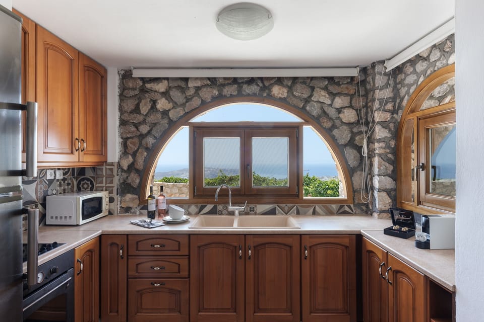 Fridge, oven, stovetop, electric kettle