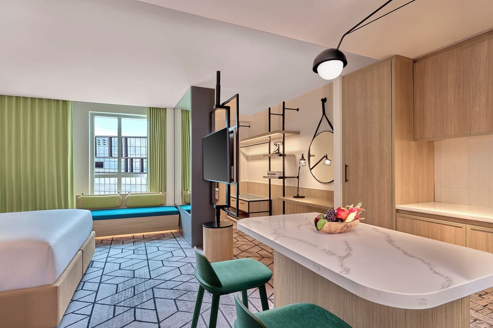Suite, 1 King Bed (Extended Stay) | Premium bedding, minibar, in-room safe, desk