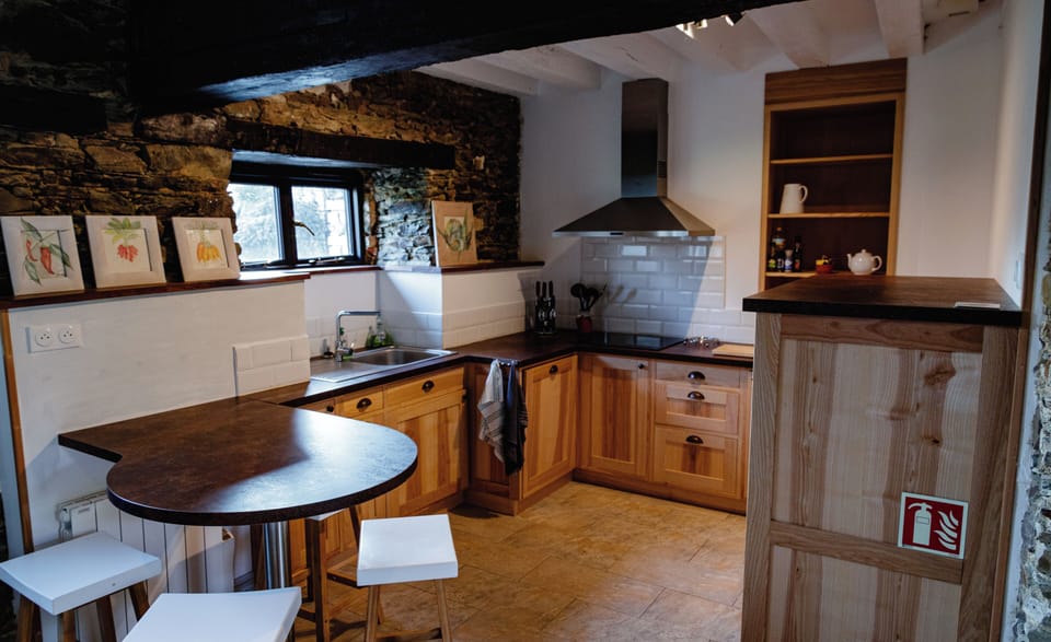 Deluxe House, Patio, Garden View | Private kitchen