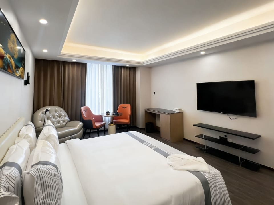Family Double Room, Balcony, City View | In-room safe, desk, laptop workspace, soundproofing