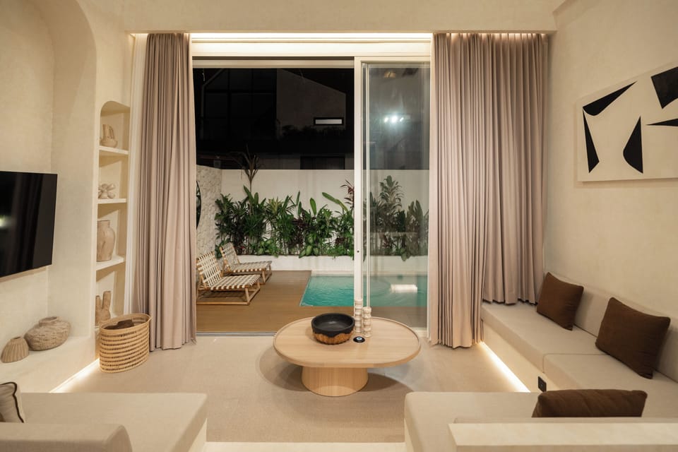 Deluxe Villa, 2 Bedrooms, Balcony, Pool View | Premium bedding, in-room safe, desk, iron/ironing board