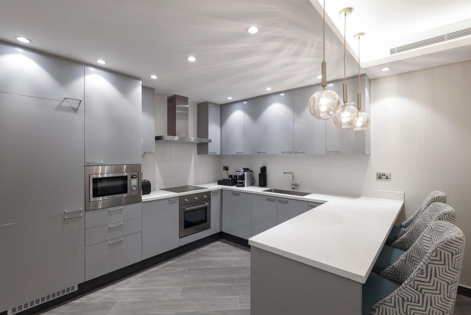 Villa, Terrace (Duplex) | Private kitchenette | Fridge, microwave, oven, espresso maker