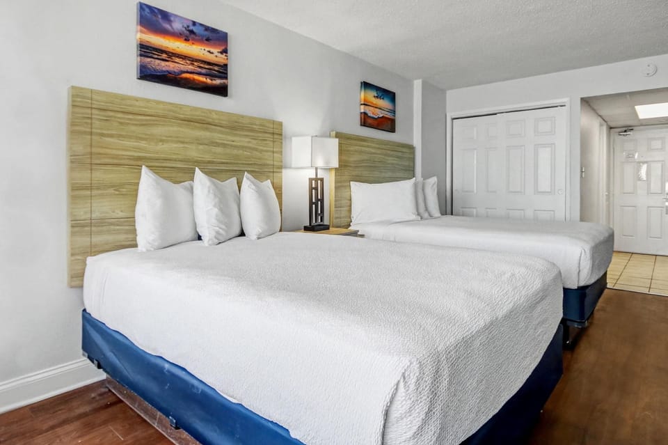 Studio, 2 Queen Beds, Ocean View (Queen Studio) | In-room safe, iron/ironing board, free WiFi, bed sheets