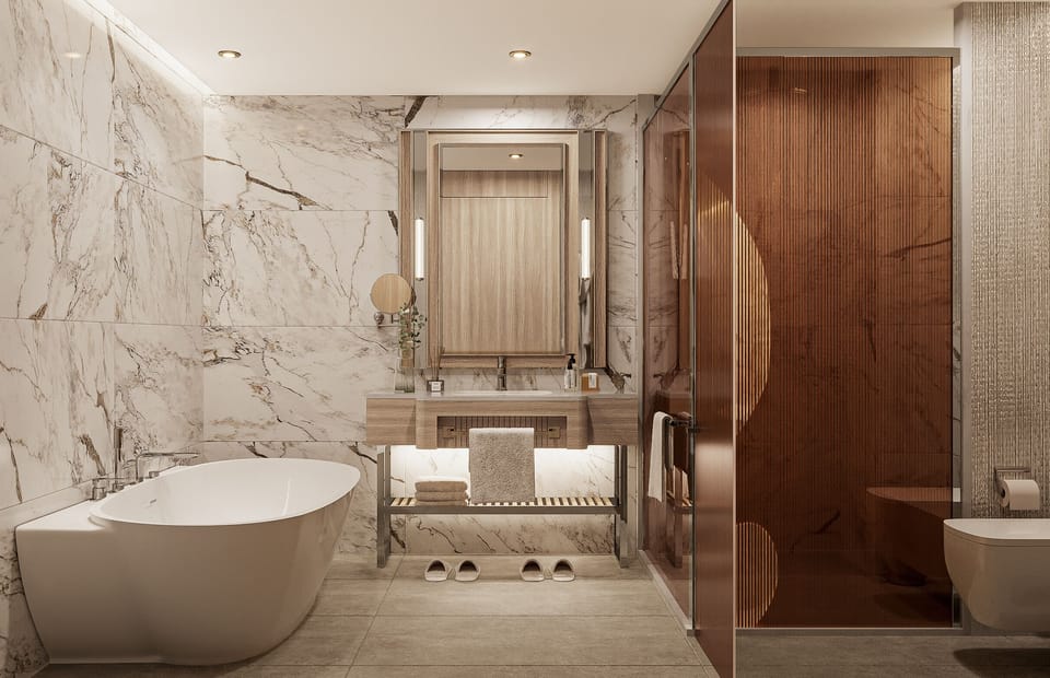 Superior Double Room | Bathroom | Shower, free toiletries, hair dryer, bathrobes