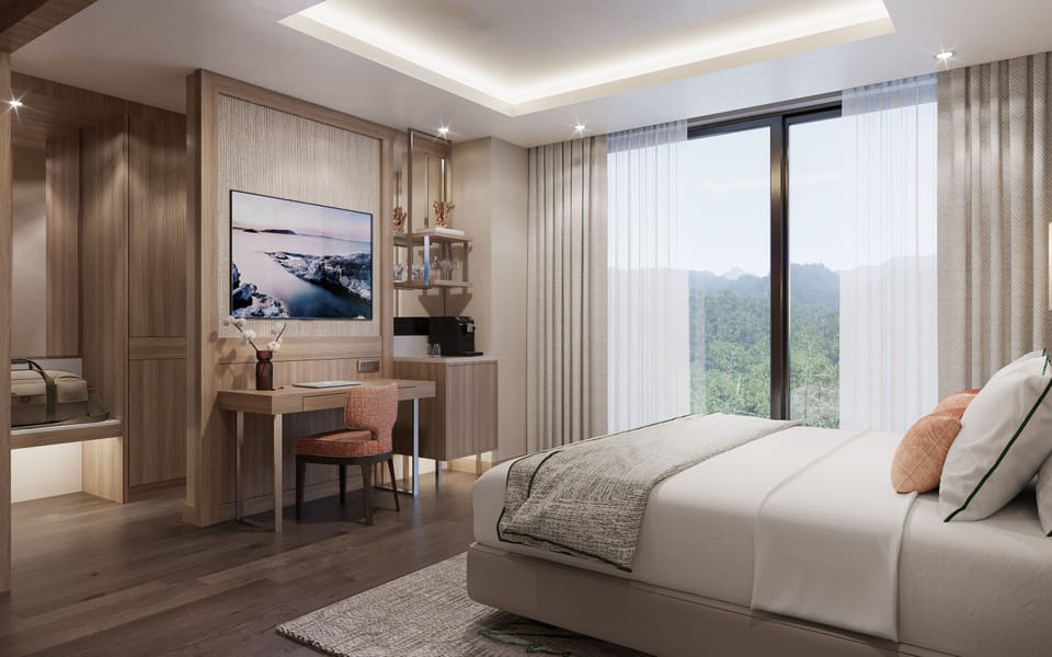 Premium bedding, in-room safe, desk, laptop workspace