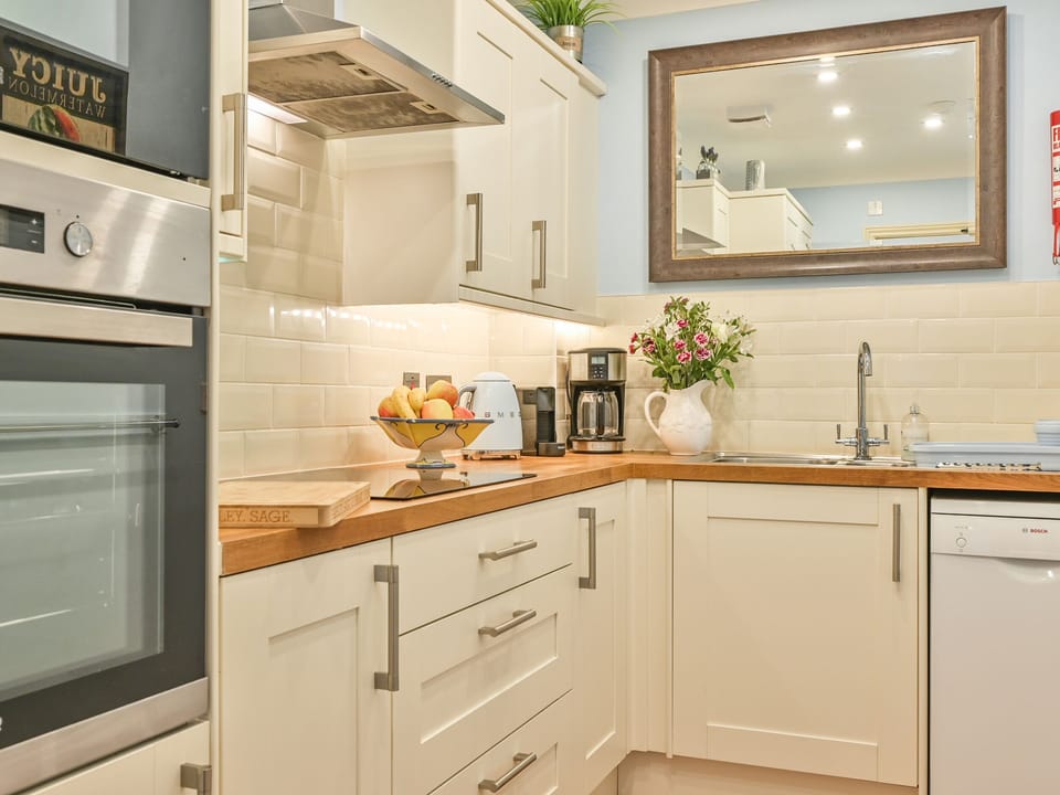 Fridge, microwave, dishwasher, toaster