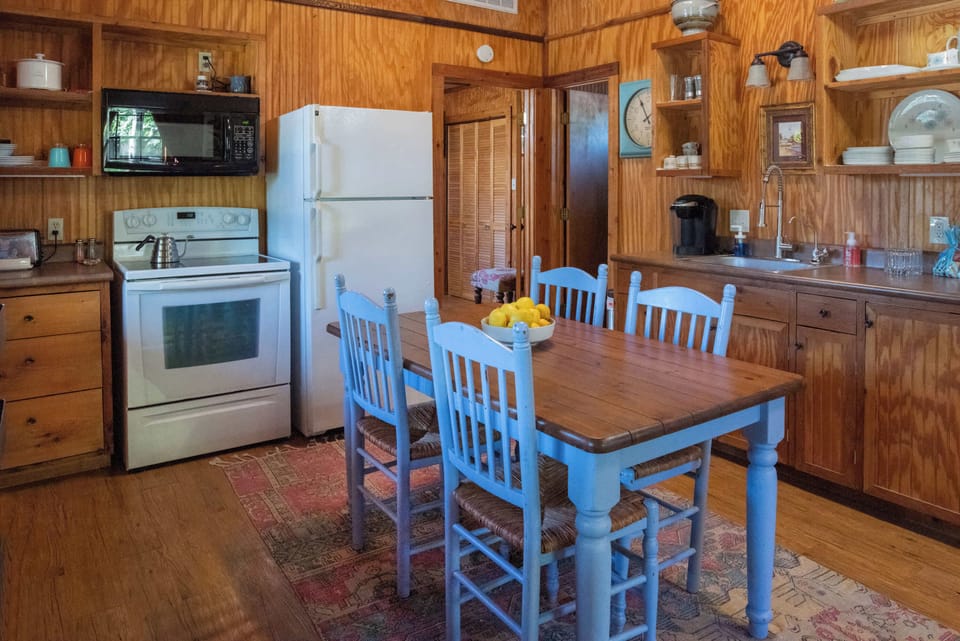 Cabin, Multiple Beds, Patio, Pool View (Cypress Creek Cabin) | Private kitchen