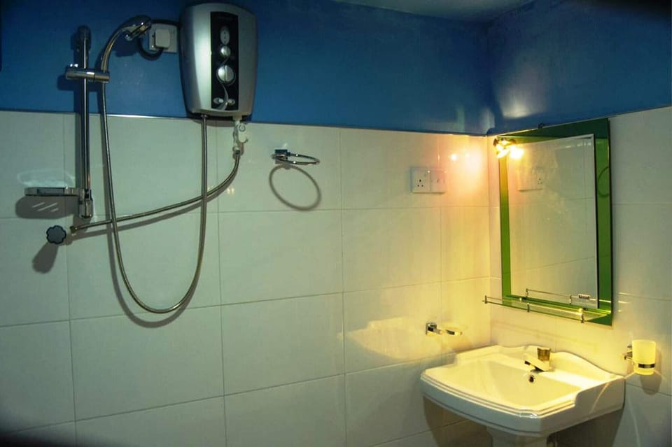 Economy Double Room, Garden View | Bathroom | Shower, towels, soap, shampoo