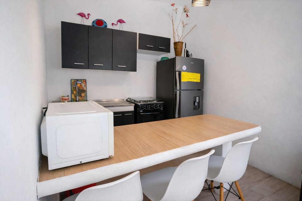 Apartment, 1 Bedroom, Pool View | Private kitchen | Full-size fridge, blender, cookware/dishes/utensils, freezer